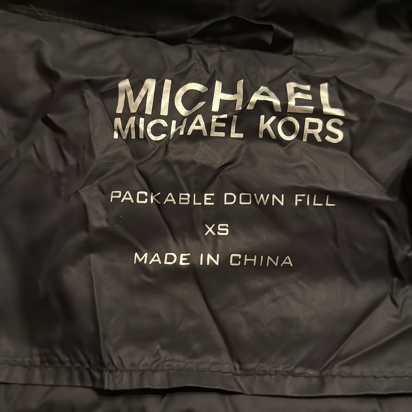 Michael Kors Black Down Quilted Puffer Coat Jacket - Picture 5 of 5